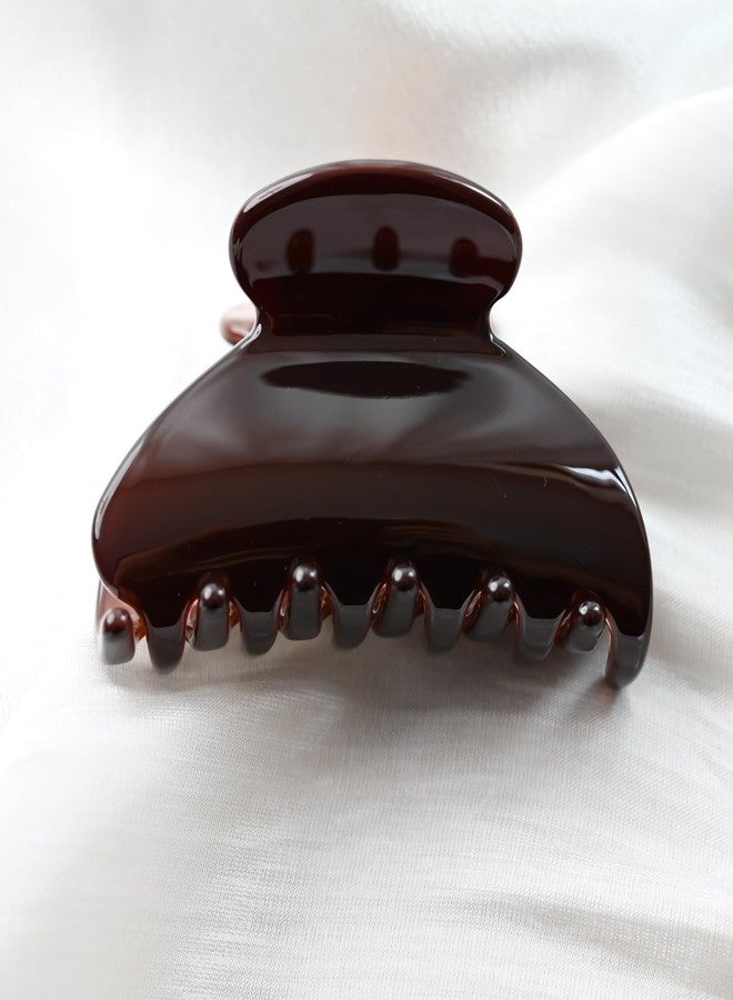Prettyou Handmade Celluloid Acetate French Design Barrettes Tortoise Shell Claws Hair Claw Luxury Fashion Accessories Hair Clip for Women (chocolate) - Image 4